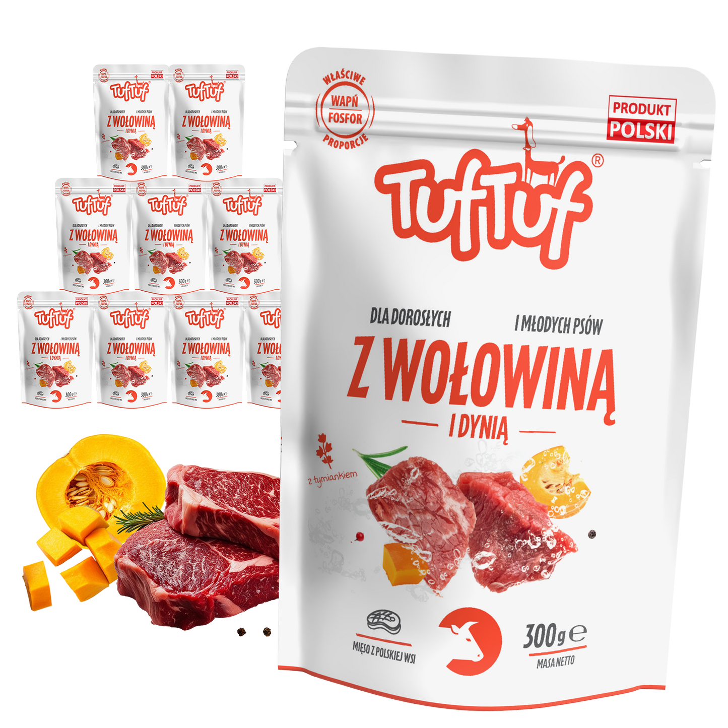 TufTuf – saszetka wołowina dynia 10x500g