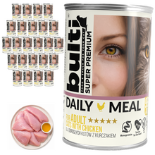 BULTI Daily Meal Adult mokra karma dla kota kurczak, puszka 24 x 400g