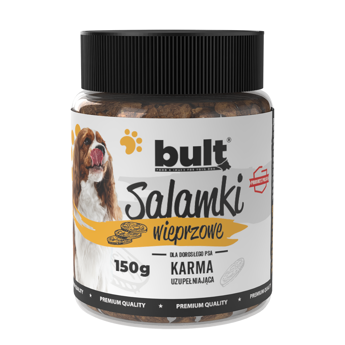 BULT sucha karma dla szczeniąt kaczka i indyk, 3kg + Salamki wołowina, 150g