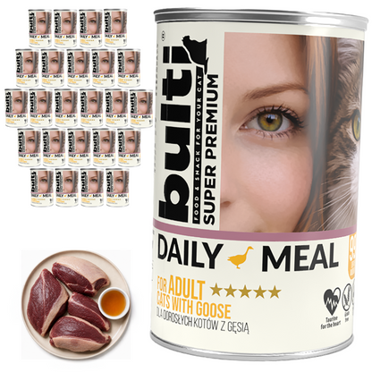BULTI Daily Meal Adult mokra karma dla kota gęś, puszka 24 x 400g