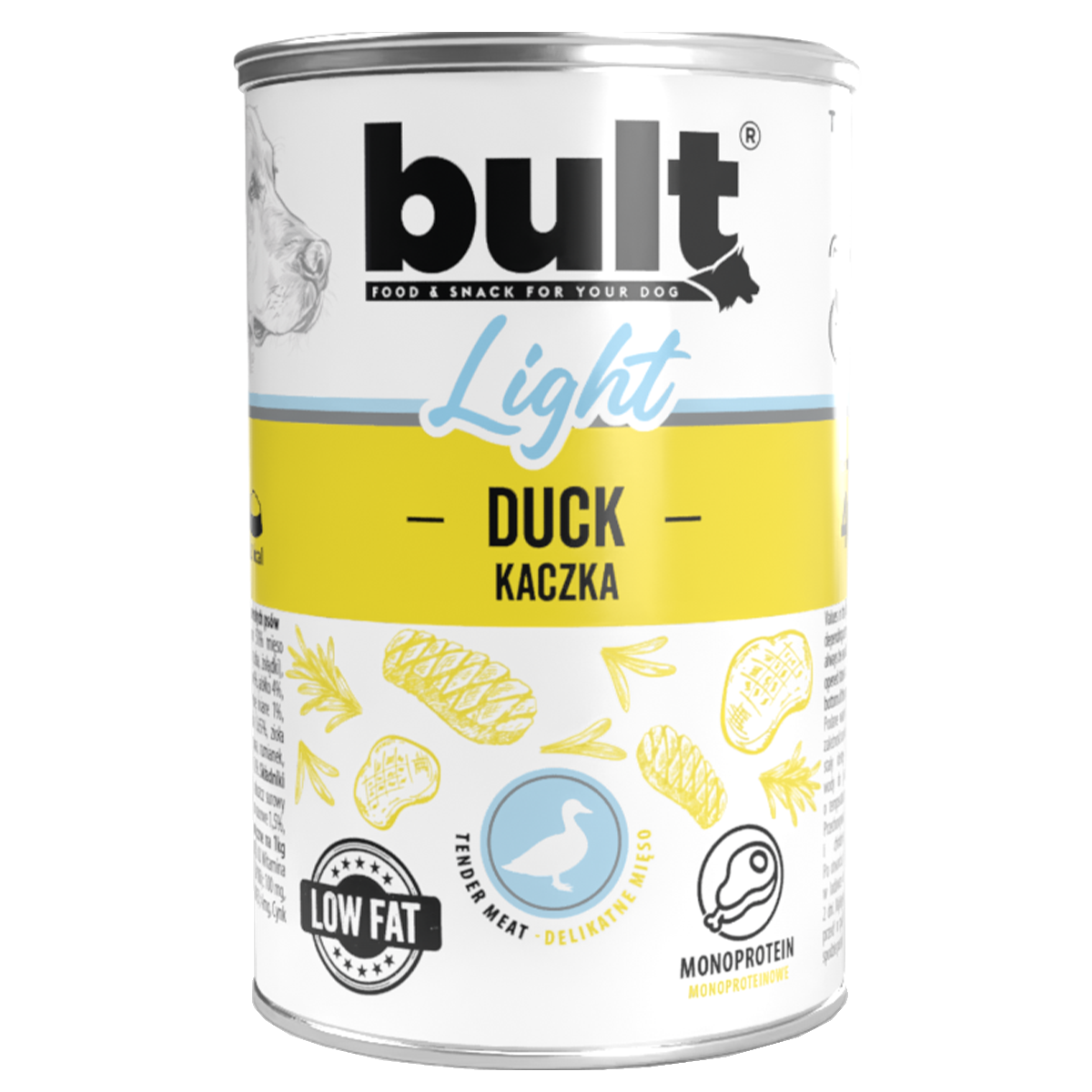 BULT LIGHT monobiałkowa mokra karma dla psa Kaczka - puszka 400g