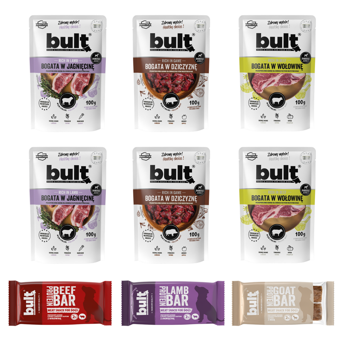 BULT Adventure Box Small góry 3× Protein Bar + 6× saszetka 100g