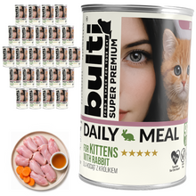 BULTI Daily Meal Kitten mokra karma dla kociąt królik, puszka 24 x 400g