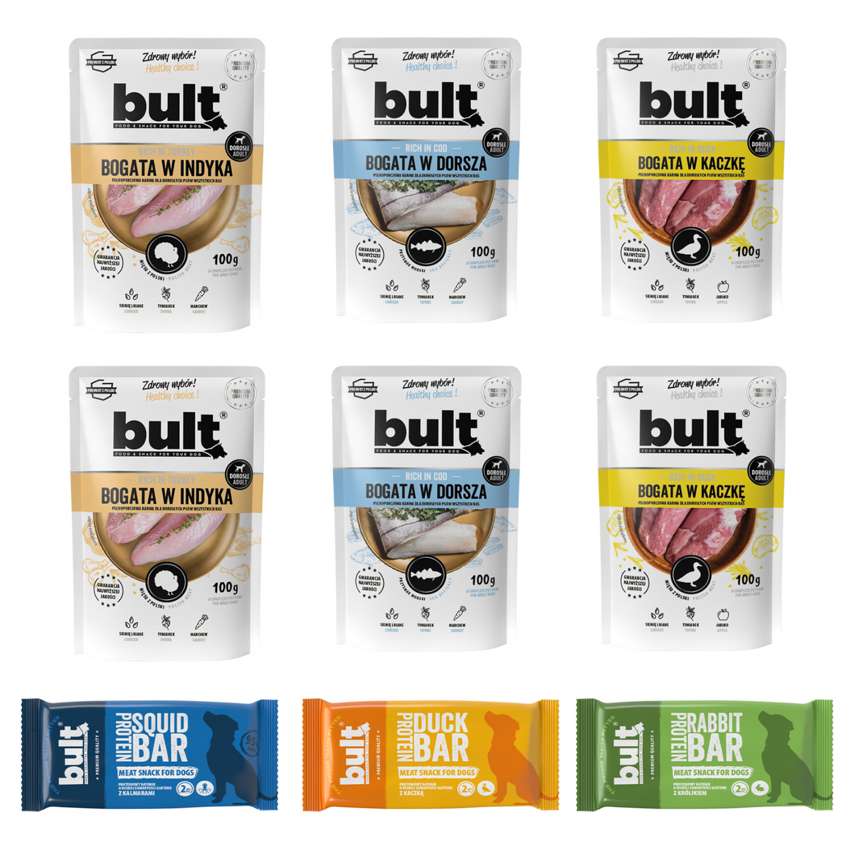 BULT Adventure Box Small woda 3× Protein Bar + 6× saszetka 100g