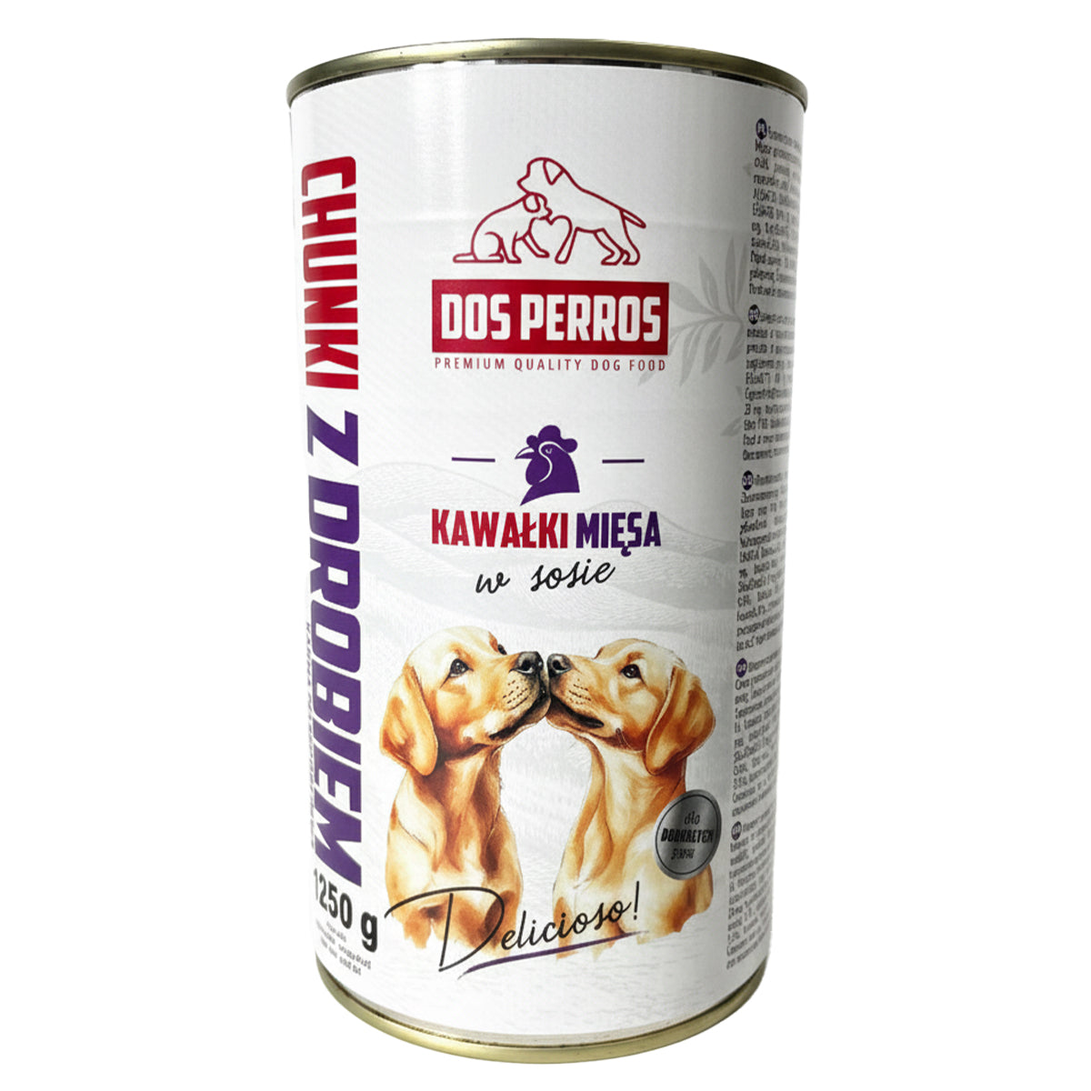 DOS PERROS Kawałki w sosie dla psa Drób - puszka 1250g