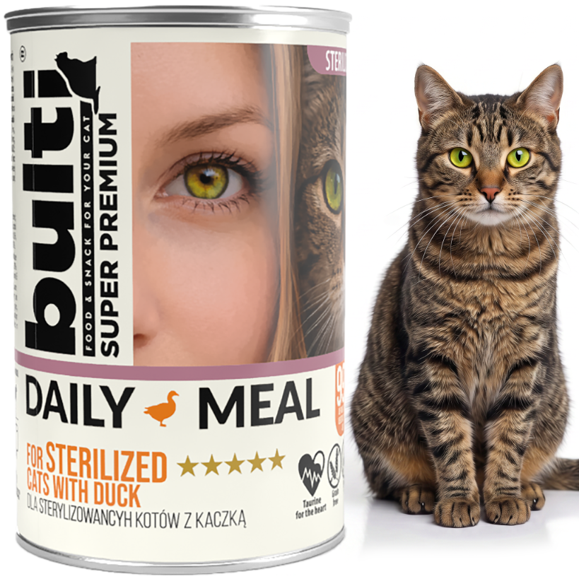 BULTI Daily Meal Sterilized mokra karma dla kota mix smaków, puszka 12 x 400g