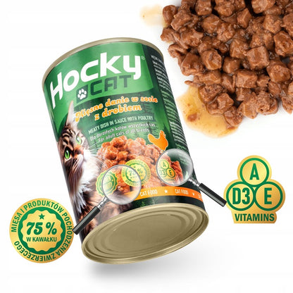 HOCKY mokra karma dla kota Drób puszka 415g