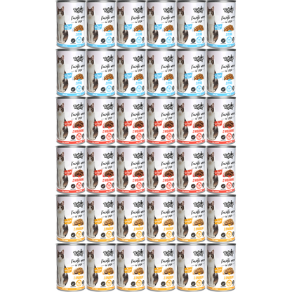 TufTuf puszka kawałki mięsne Mix smaków Zestaw 36x415g