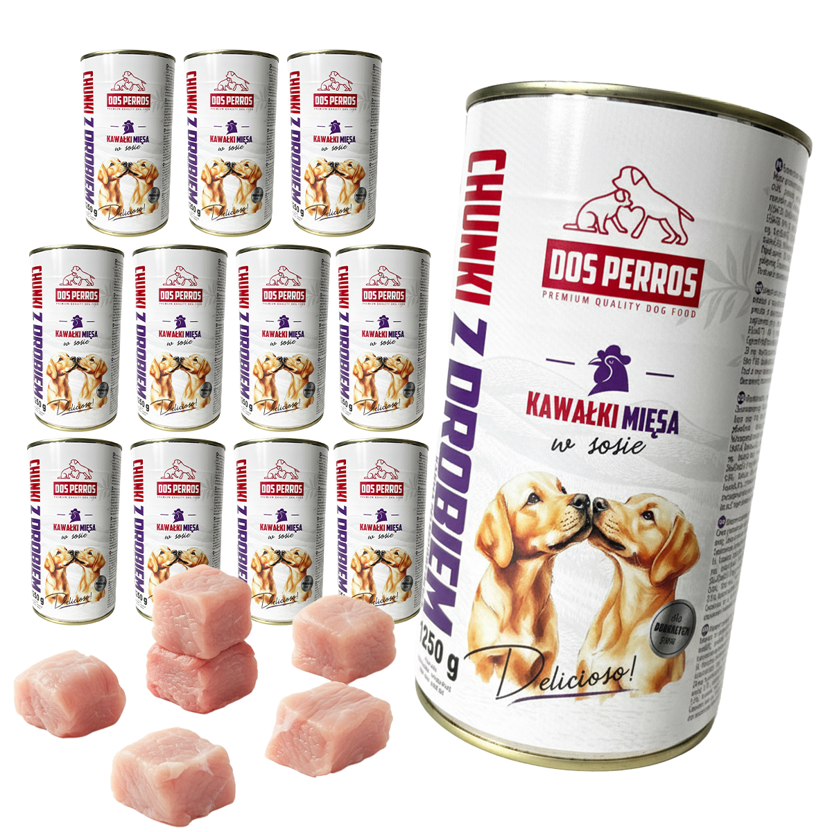 Dos perros drób kawałki w sosie 12x1250g