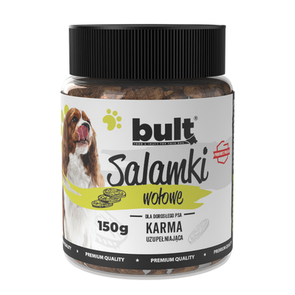 BULT dry puppy food duck and turkey, 12kg + Beef sausages, 150g
