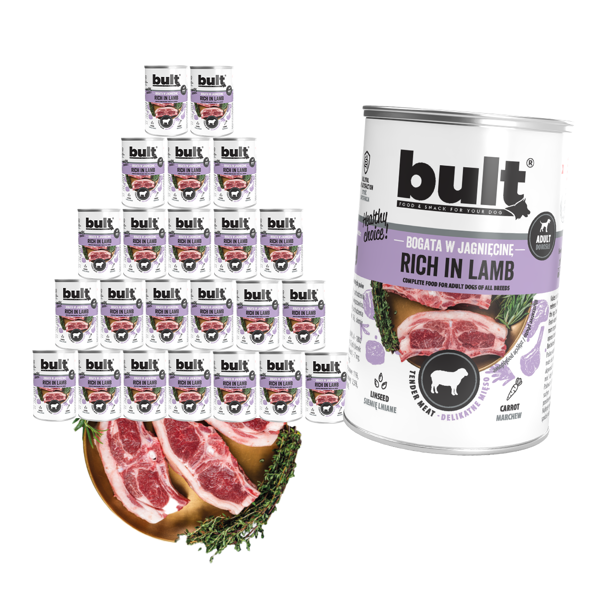 Bult – jagnięcina zestaw 24x400g puszka premium