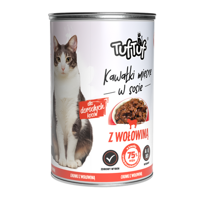 TufTuf – mix smaków kawałki w sosie 24x415g
