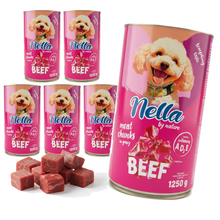 Nella kawałki mięsa w sosie z wołowiną chunks 6x1250g