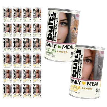 BULTI Daily Meal Kitten mokra karma dla kociąt mix smaków, puszka 24 x 400g