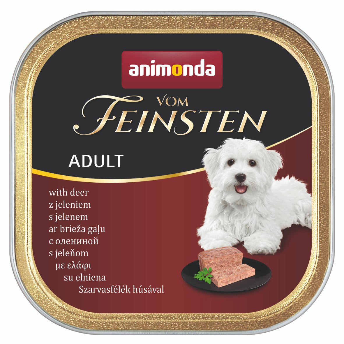 Animonda Vom Feinsten Adult mokra karma dla psa Jeleń tacka 150g pasztet