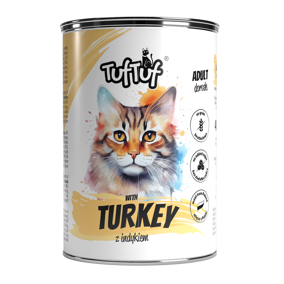 TufTuf MIELONKA INDYK - mokra karma dla kota puszka 400g