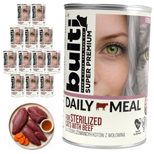 BULTI Daily Meal Sterilized mokra karma dla kota wołowina z kurczakiem, puszka 12 x 400g