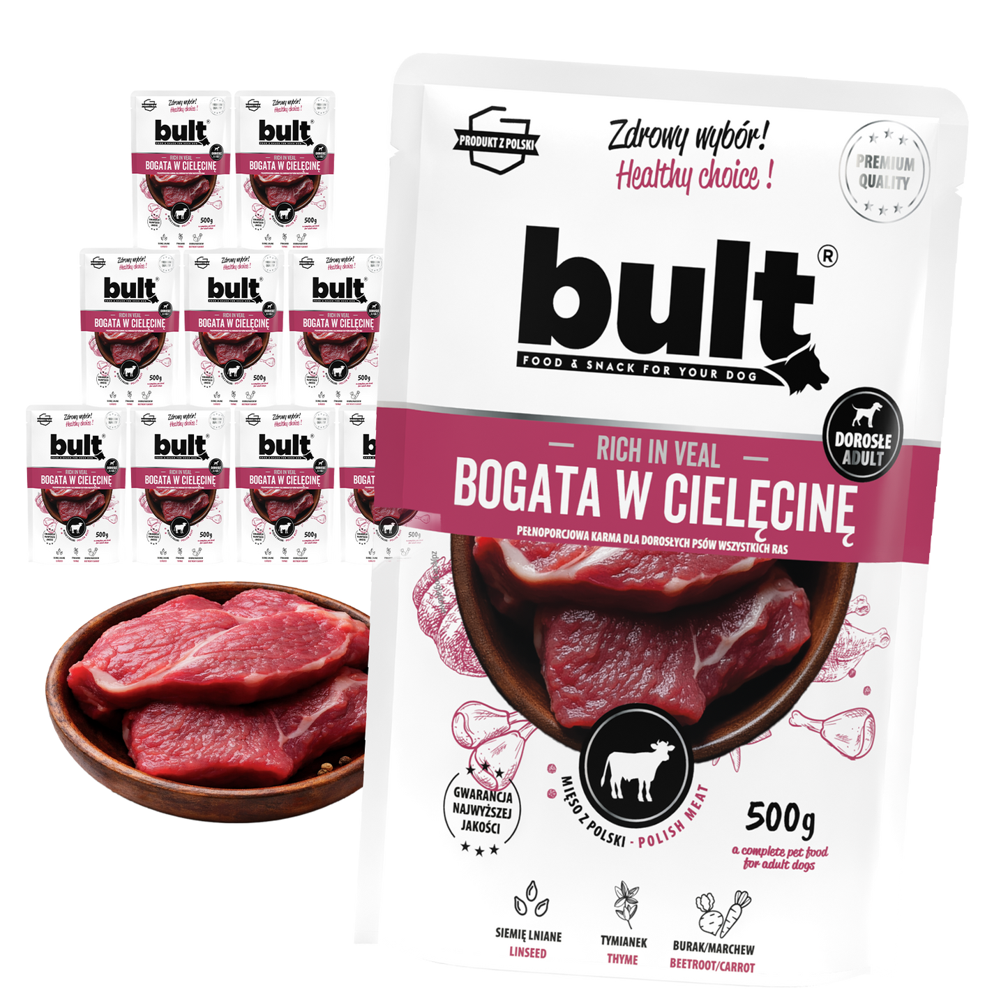 Bult saszetka mielonka bogata w cielęcinę 10x500g