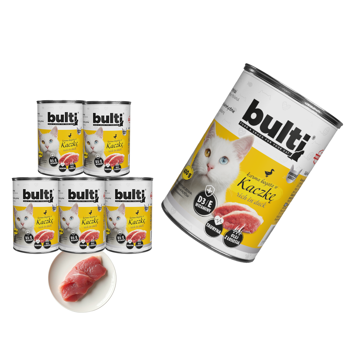 Bulti puszka mielonka z kaczką Zestaw 6x400g
