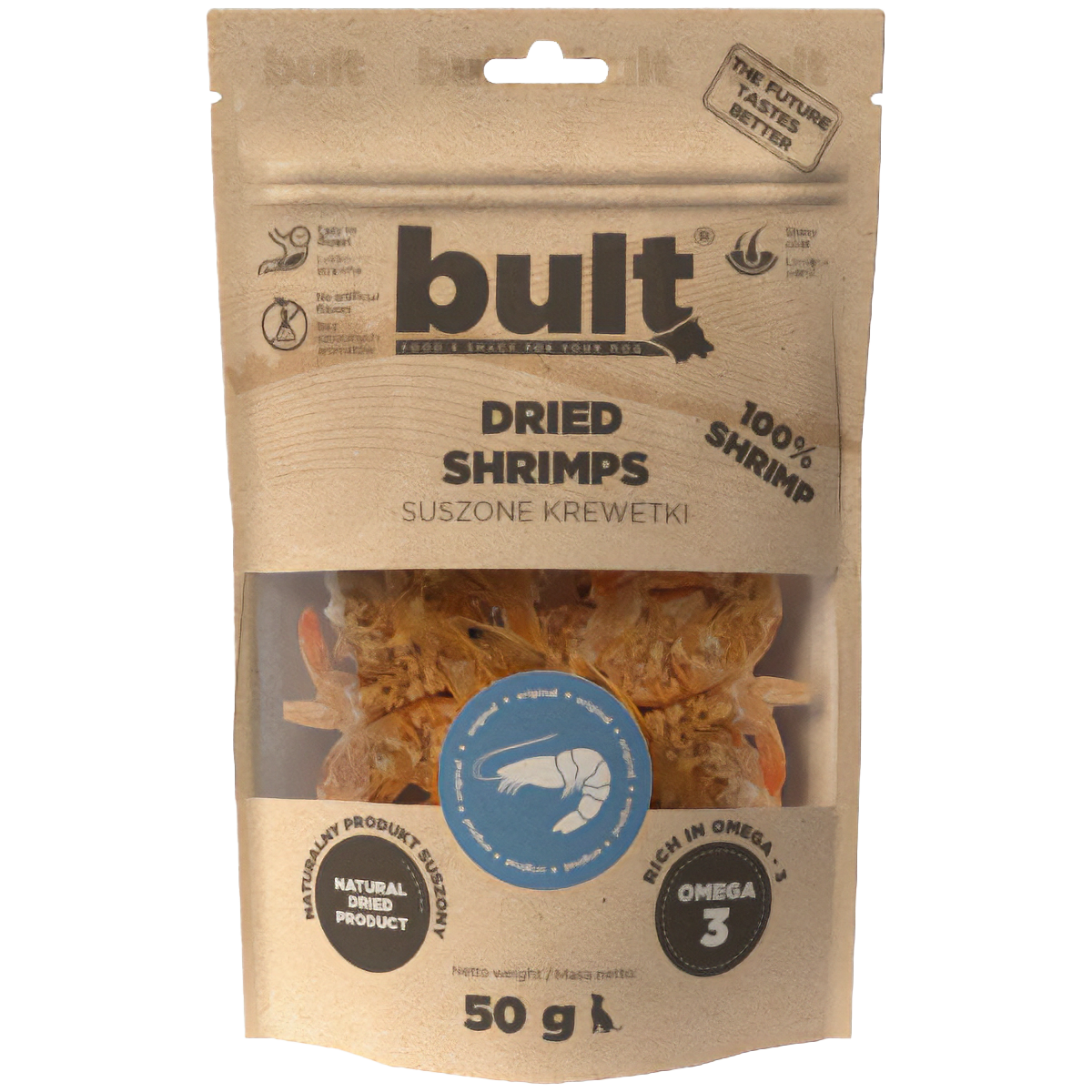 BULT gryzak naturalny dla psa SUSZONE KREWETKI 50g