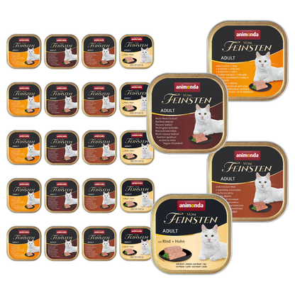 Animonda Vom Feinsten wet cat food Mixed Flavours tray 20x100g