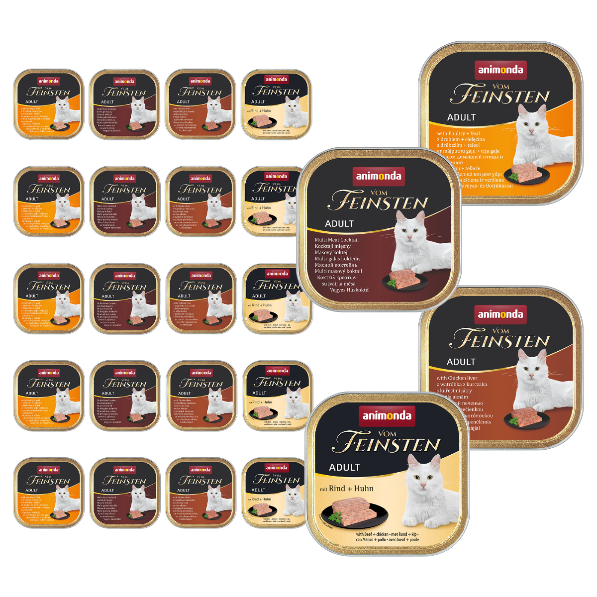 Animonda Vom Feinsten wet cat food Variety Pack 20x100g tray