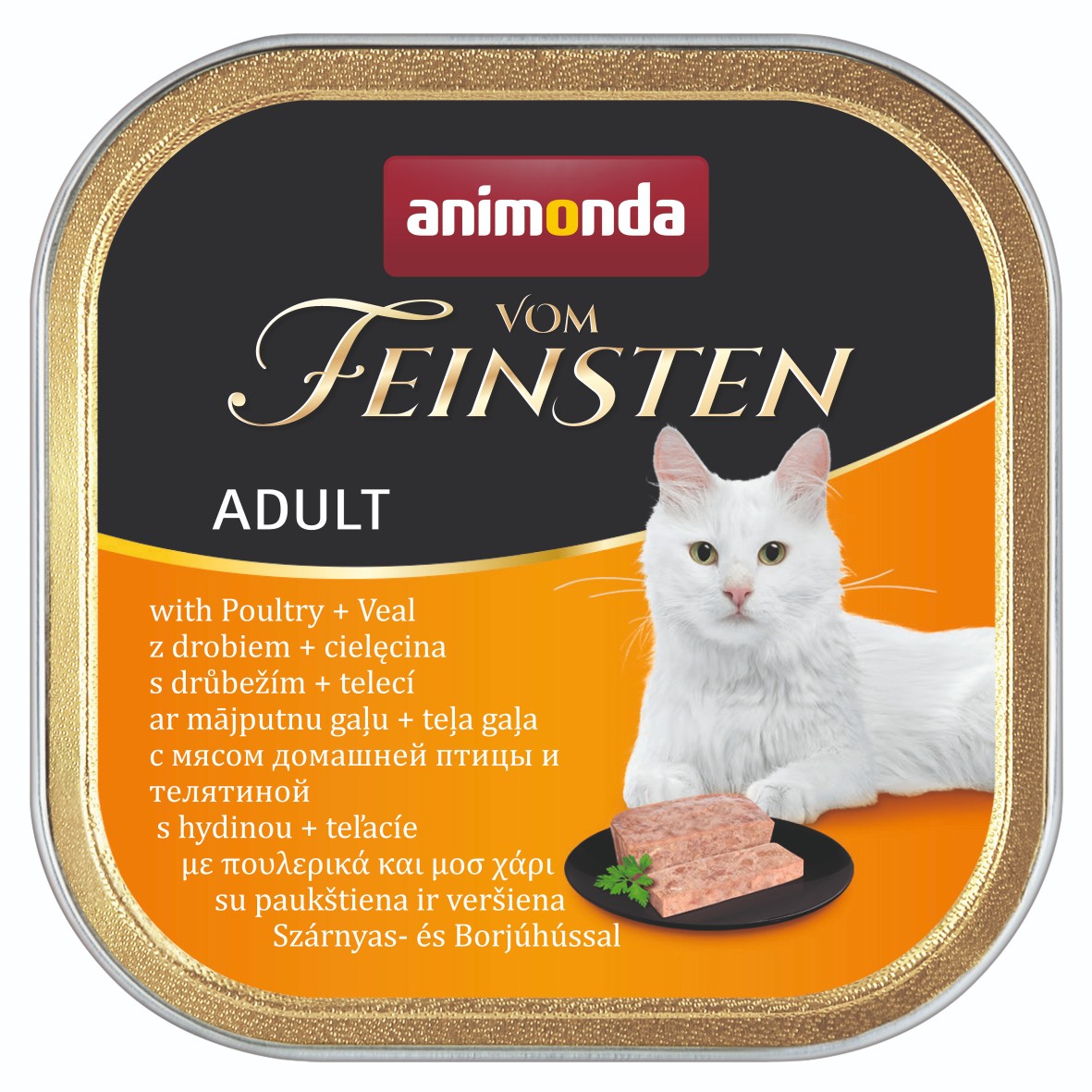 Animonda Vom Feinsten mokra karma dla kota Adult drób i cielęcina tacka 100