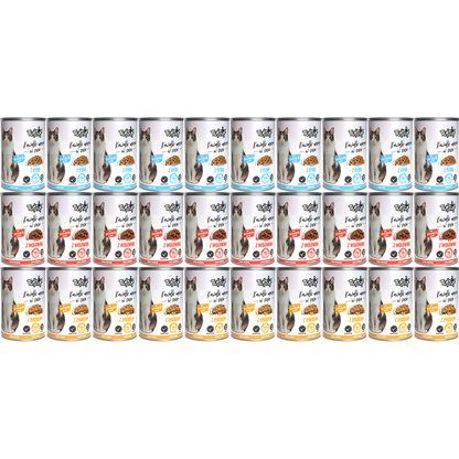 TufTuf puszka kawałki mięsne Mix smaków Zestaw 30x415g
