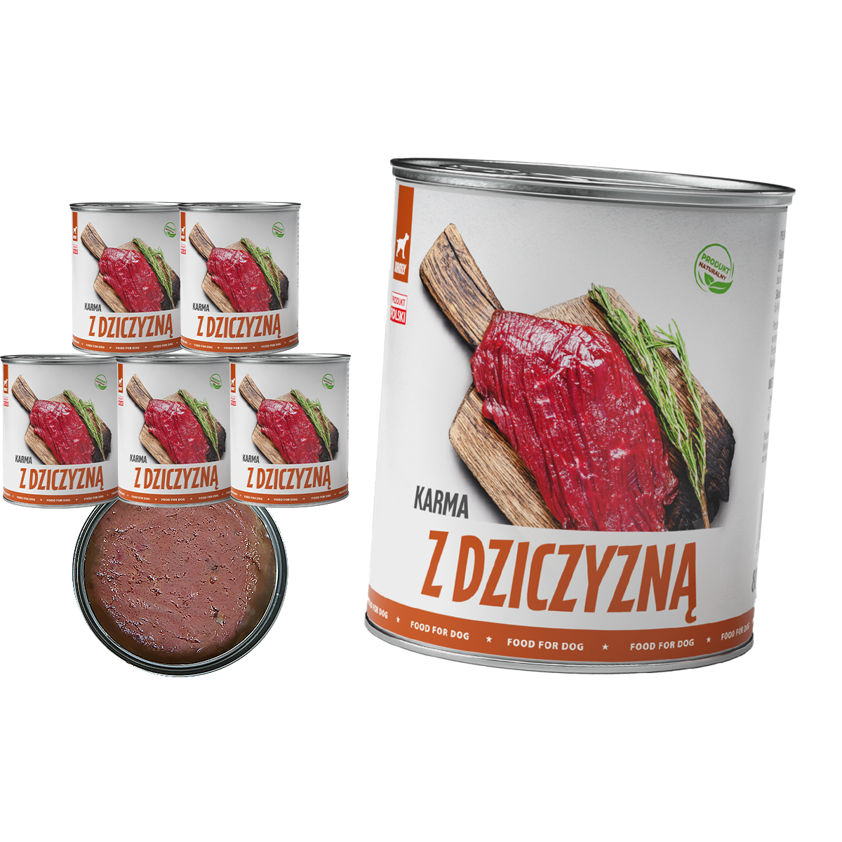 TufTuf puszka mielonka z dziczyzną Zestaw 6x800g