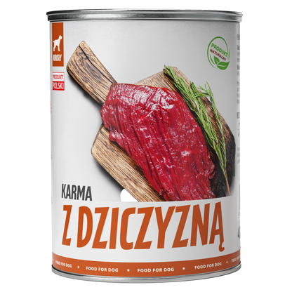 TufTuf mielonka dla psa Dziczyzna - puszka 400g