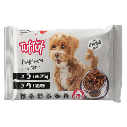 TufTuf saszetki 4x100g 2x drób, 2x wołowina