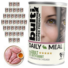 BULTI Daily Meal Adult mokra karma dla kota królik, puszka 36 x 400g
