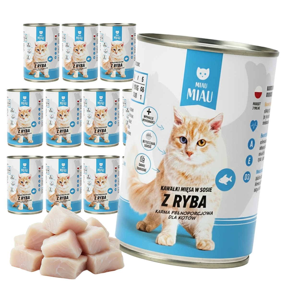 Miau miau bogata w rybę 12x415g
