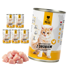 KARMA MOKRA DLA KOTA MIAU MIAU PUSZKA BOGATA W DRÓB 6x415G