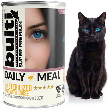 BULTI Daily Meal Sterilized mokra karma dla kota mix smaków, puszka 36 x 400g
