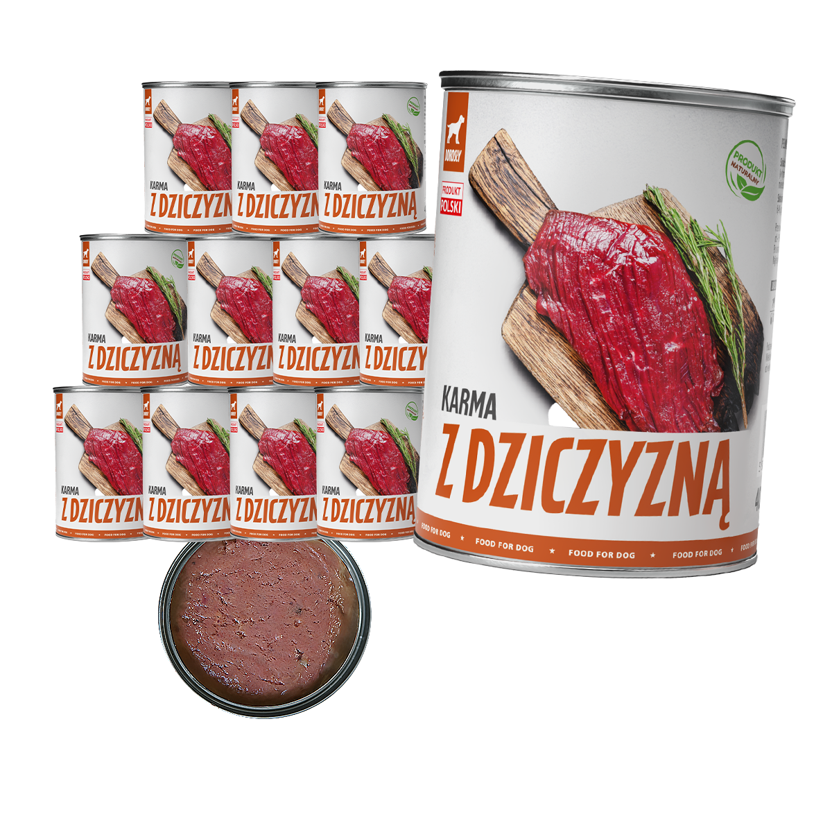 TufTuf puszka mielonka z dziczyzną Zestaw 12x400g