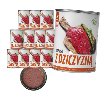 TufTuf puszka mielonka z dziczyzną Zestaw 12x400g