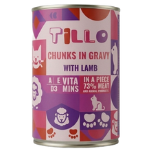 TILLO Chunky mokra karma dla kota Jagnięcina puszka 415g Kawałki w sosie