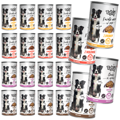 TufTuf – mix smaków kawałki mięsne 20x415g