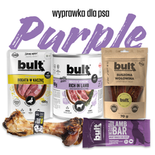 Pupilowa wyprawka dla Psa PURPLE - karma mokra, gryzak, bar