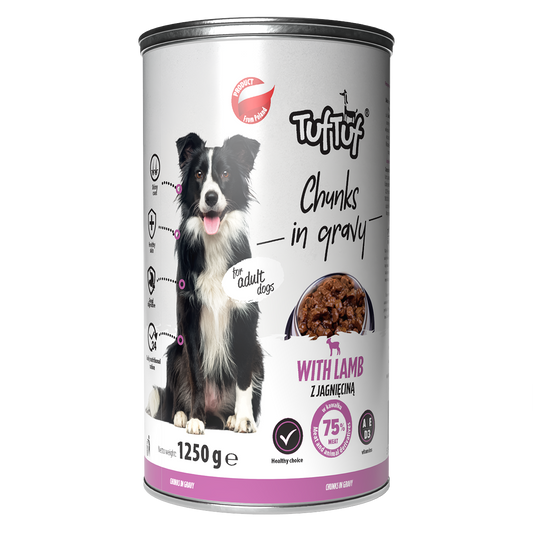 TUF TUF Puszka kawałki mięsne z jagnięciną dla psa